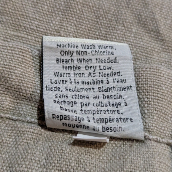 Pottery Barn Hemp Table Runner 16x108 Neutral Green Taupe Preppy Classic - Picture 4 of 5